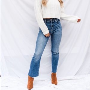 Cello jeans high waisted cropped flair